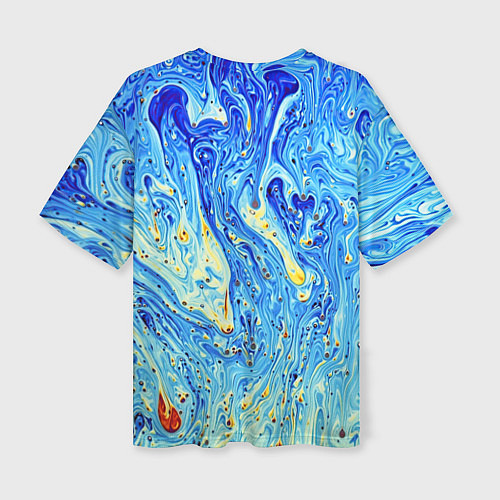 Женская футболка оверсайз Сползающие краски / 3D-принт – фото 2