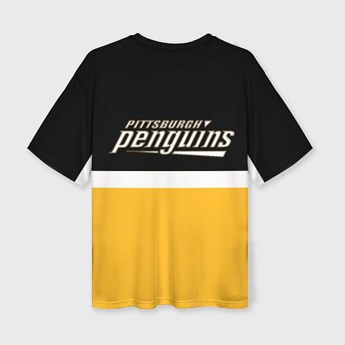 Женская футболка оверсайз Питтсбург Пингвинз НХЛ / 3D-принт – фото 2