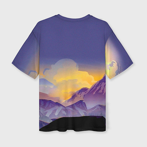 Женская футболка оверсайз Эпичный Картман в горах Южный Парк / 3D-принт – фото 2