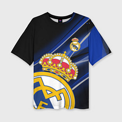 Футболка оверсайз женская РЕАЛ МАДРИД ГЕОМЕТРИЯ СПОРТ, цвет: 3D-принт
