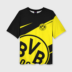 Футболка оверсайз женская BORUSSIA BVB 09 LOGO, цвет: 3D-принт