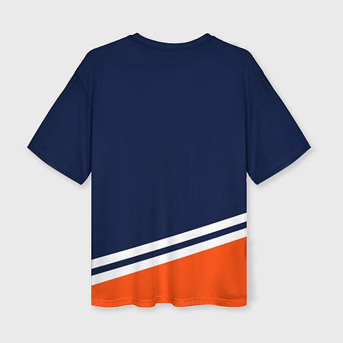 Женская футболка оверсайз Edmonton Oilers Эдмонтон Ойлерз / 3D-принт – фото 2