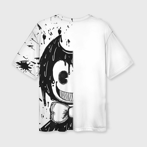 Женская футболка оверсайз BENDY - БЕНДИ БРЫЗГИ КРАСКИ / 3D-принт – фото 2