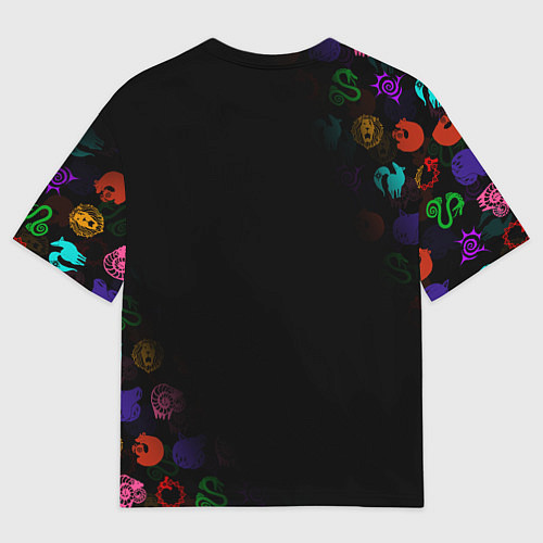 Женская футболка оверсайз МЕЛИОДАС 7 СМЕРТНЫХ ГРЕХОВ ЦВЕТНОЙ / 3D-принт – фото 2
