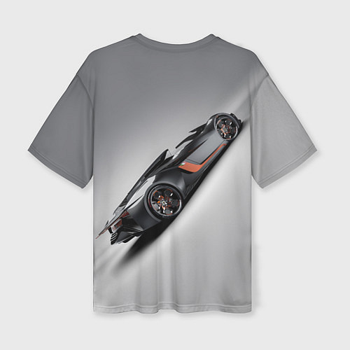 Женская футболка оверсайз Lamborghini - не для всех! / 3D-принт – фото 2