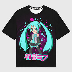 Женская футболка оверсайз Мику Хацунэ, Hatsune Miku