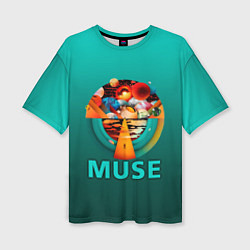 Женская футболка оверсайз The Resistance - Muse