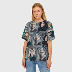 Футболка оверсайз женская Ведьмак Сезон 2 Коллаж, цвет: 3D-принт — фото 2