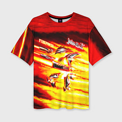 Женская футболка оверсайз Firepower - Judas Priest