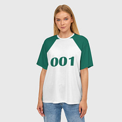 Футболка оверсайз женская Как в Игре в Кальмара Форма игрока 001 Дед, О Иль-, цвет: 3D-принт — фото 2
