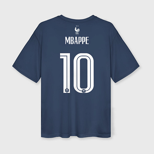 Женская футболка оверсайз Сборная Франции Мбаппе 10 / 3D-принт – фото 2