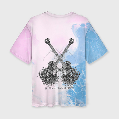 Женская футболка оверсайз Все кончается Рок вечен / 3D-принт – фото 2