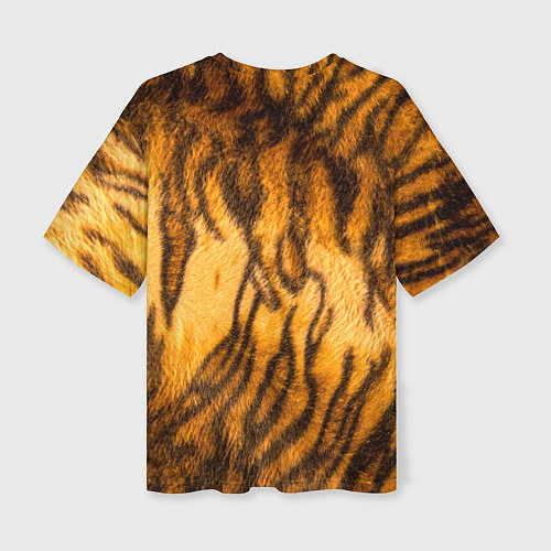 Женская футболка оверсайз Шкура тигра 2022 / 3D-принт – фото 2