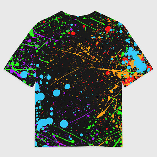 Женская футболка оверсайз Geometry Dash: Splashes of Paint / 3D-принт – фото 2