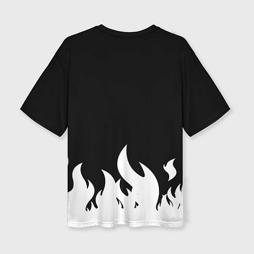 Женская футболка оверсайз Fortnite Огонь / 3D-принт – фото 2