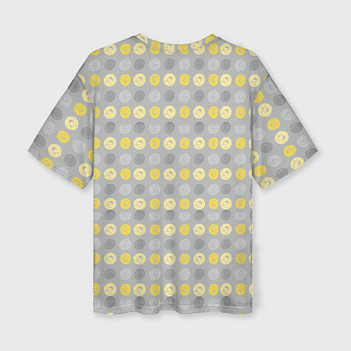 Женская футболка оверсайз Милая жирафа в шарфе / 3D-принт – фото 2