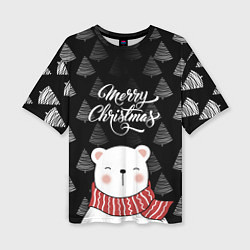 Женская футболка оверсайз MERRY CHRISTMAS BEARS