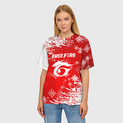 Футболка оверсайз женская Free Fire - Новогодний, цвет: 3D-принт — фото 2