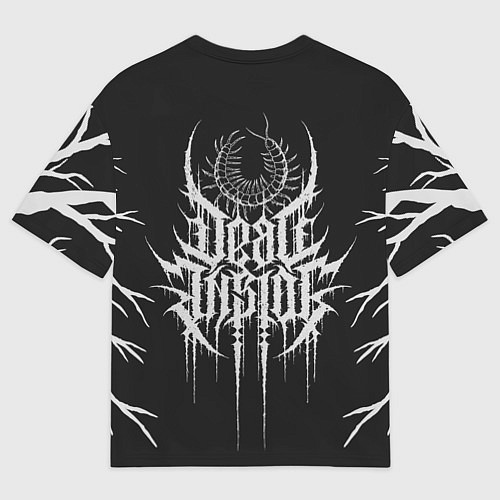 Женская футболка оверсайз Dead Inside Мрак / 3D-принт – фото 2