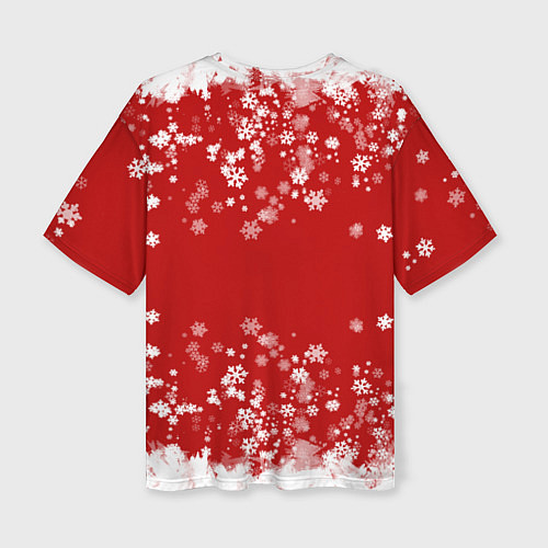 Женская футболка оверсайз Вечный снегопад / 3D-принт – фото 2