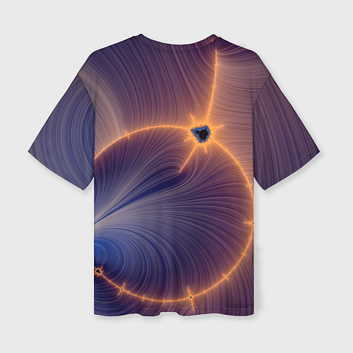 Женская футболка оверсайз Black Hole Tribute design / 3D-принт – фото 2