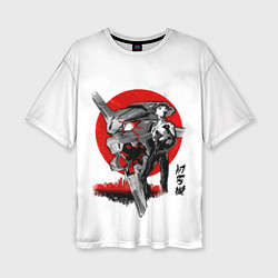 Женская футболка оверсайз Синдзи Икари - Евангелион: Модуль-01