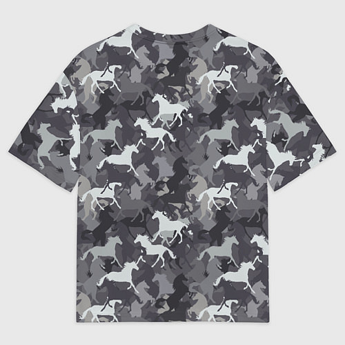 Женская футболка оверсайз Табун Лошадей / 3D-принт – фото 2