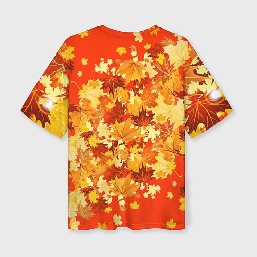 Женская футболка оверсайз Кленовый листопад / 3D-принт – фото 2