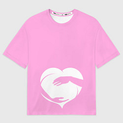 Женская футболка оверсайз Объятие