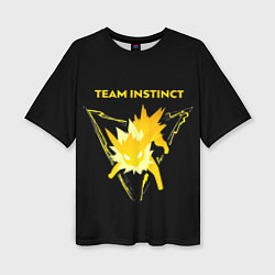 Футболка оверсайз женская Team Instinct - Pokemon GO, цвет: 3D-принт