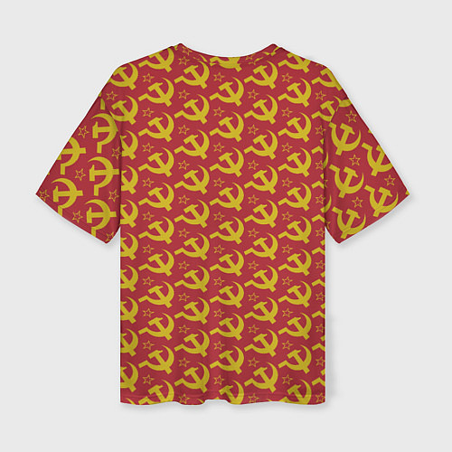 Женская футболка оверсайз Серп и Молот Коммунизм / 3D-принт – фото 2