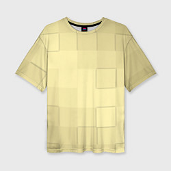 Женская футболка оверсайз Золотые квадраты