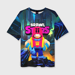 Футболка оверсайз женская GROM SPACE BRAWL STARS, цвет: 3D-принт