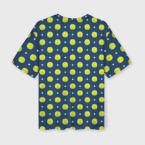 Женская футболка оверсайз Мячики для Тенниса / 3D-принт – фото 2