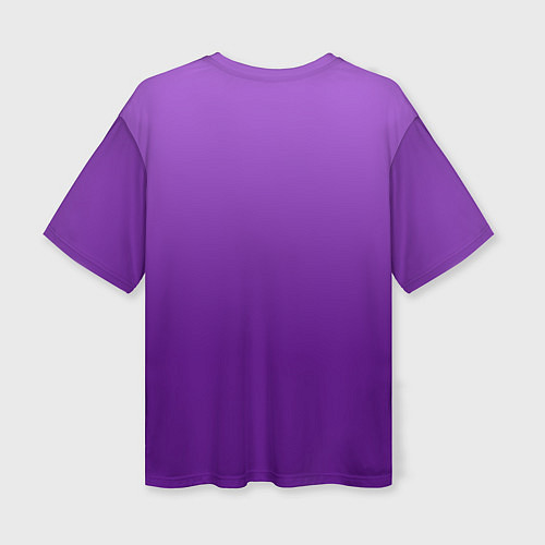 Женская футболка оверсайз Красивый фиолетовый градиент / 3D-принт – фото 2