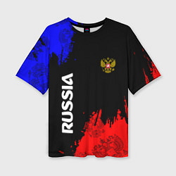 Женская футболка оверсайз Russia Патриот