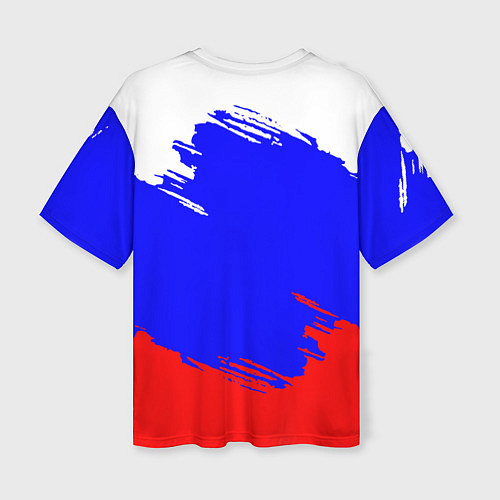 Женская футболка оверсайз Russia Геометрия / 3D-принт – фото 2