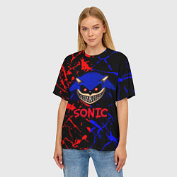 Футболка оверсайз женская SONIC EXE DARK SONIC, цвет: 3D-принт — фото 2