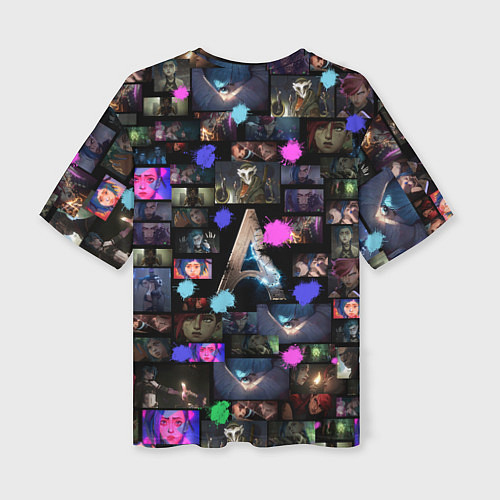 Женская футболка оверсайз АРКЕЙН collage / 3D-принт – фото 2