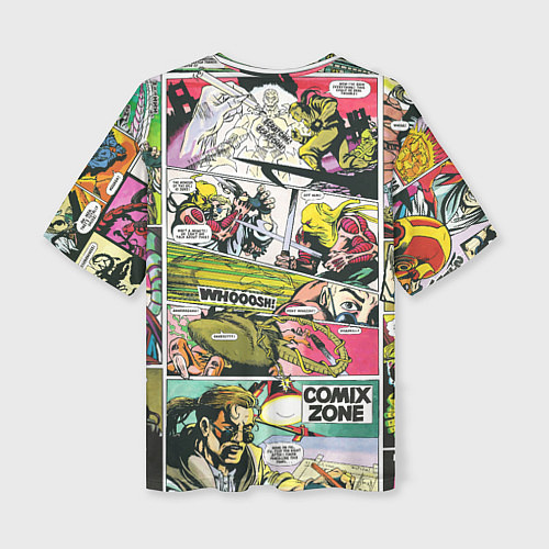 Женская футболка оверсайз Comix zone mutants / 3D-принт – фото 2
