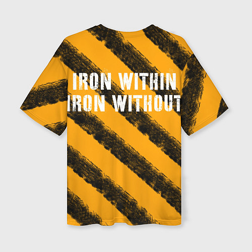 Женская футболка оверсайз Iron within, Iron without / 3D-принт – фото 2