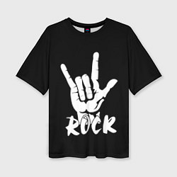 Футболка оверсайз женская РОК - ROCK, цвет: 3D-принт