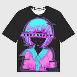 Футболка оверсайз женская Аниме Няша, цвет: 3D-принт