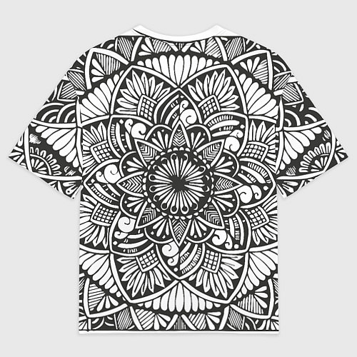 Женская футболка оверсайз Мандала 2028-1 / 3D-принт – фото 2