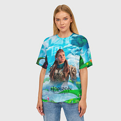 Футболка оверсайз женская Horizon дикий лес, цвет: 3D-принт — фото 2