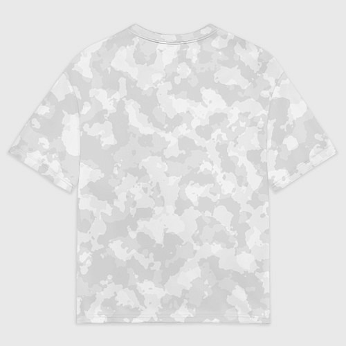 Женская футболка оверсайз ДАЧНЫЕ ВОЙСКА БЕЛЫЙ КАМУФЛЯЖ / 3D-принт – фото 2