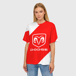 Футболка оверсайз женская Dodge sport, цвет: 3D-принт — фото 2