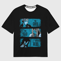 Женская футболка оверсайз Хороший плохой герой