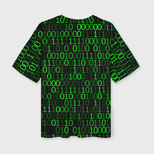 Женская футболка оверсайз Бинарный Код Binary Code / 3D-принт – фото 2