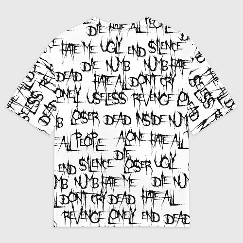 Женская футболка оверсайз ОДНОГЛАЗЫЙ ГУЛЬ ЧБ / 3D-принт – фото 2